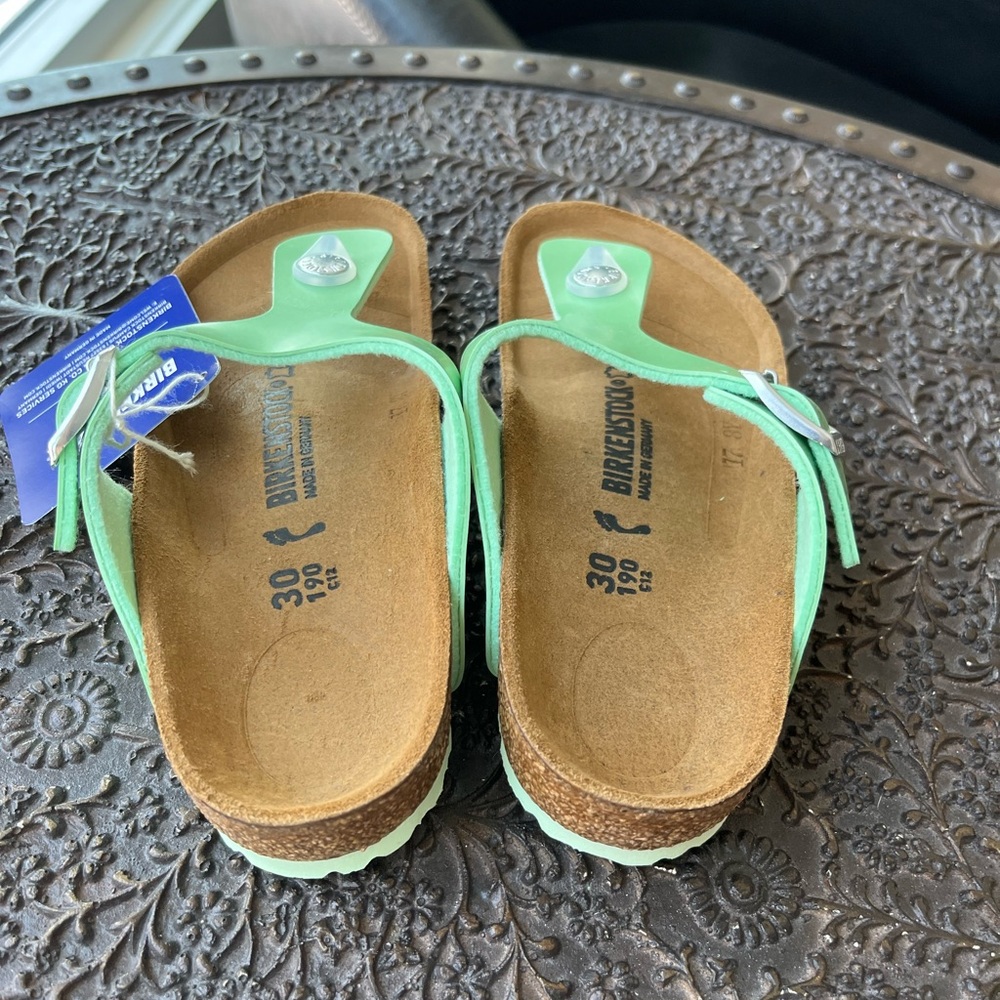BIRKENSTOCK KIDS GIZEH SANDALS IN ELECTRIC METALLIC MINERAL 30 EU 12 - Picture 5 of 6